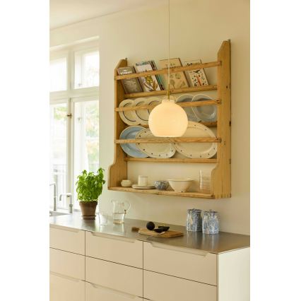 Halo Design 748068 - rippvalgusti juhtmega TOSCANA 1xE27/40W/230V läbimõõt 36 cm kreemjas/messing