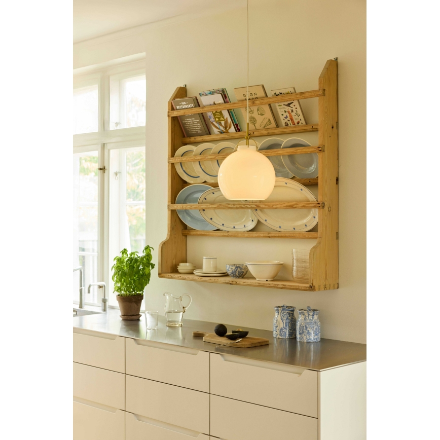 Halo Design 748068 - rippvalgusti juhtmega TOSCANA 1xE27/40W/230V läbimõõt 36 cm kreemjas/messing