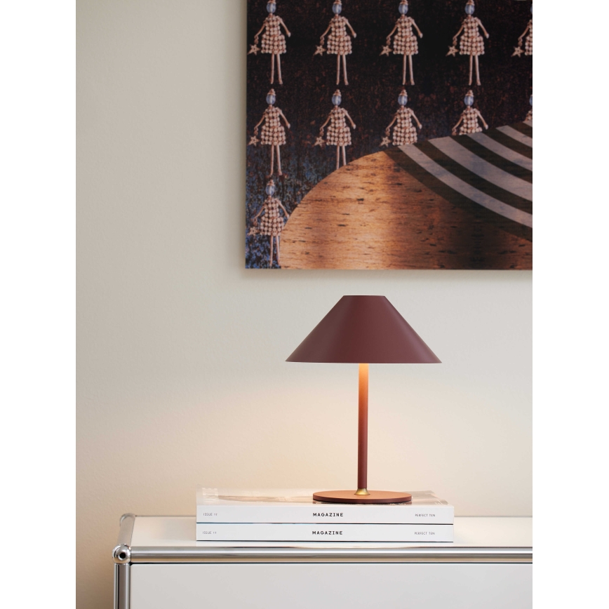 Halo Design 800834 - HYGGE hämardatav laetav välislaualamp LED/3W/4000 mAh IP54 veinipunane