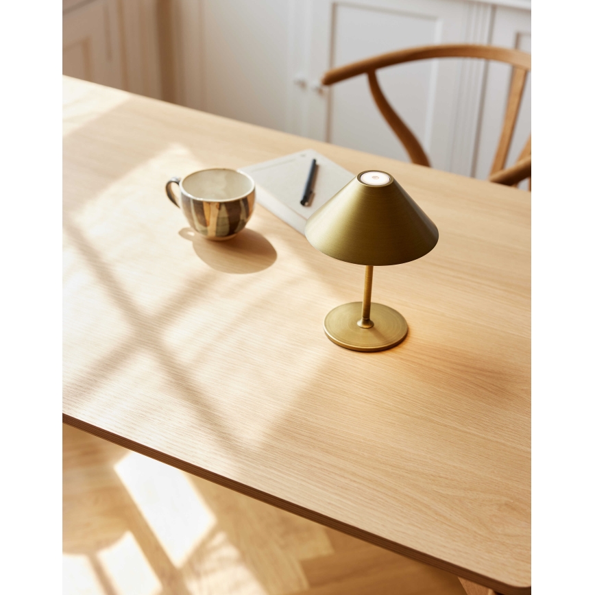 Halo Design 800841 - HYGGE hämardatav laetav välistingimuste LED-laualamp LED/3W/4000 mAh IP54 messing