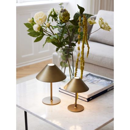 Halo Design 800841 - HYGGE hämardatav laetav välistingimuste LED-laualamp LED/3W/4000 mAh IP54 messing