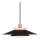 Halo Design 990785 - Ripplamp kaabliga RIVOLI 1xE27/40W/230V läbimõõt 40 cm must/vasetoon