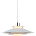 Halo Design 990792 - Rippvalgusti RIVOLI 1xE27/40W/230V, läbimõõt 40 cm, valge/läikiv kroom