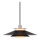 Halo Design 990808 - Rippvalgusti RIVOLI kaablil 1xE27/40W/230V Ø 40 cm must/läikiv kroom
