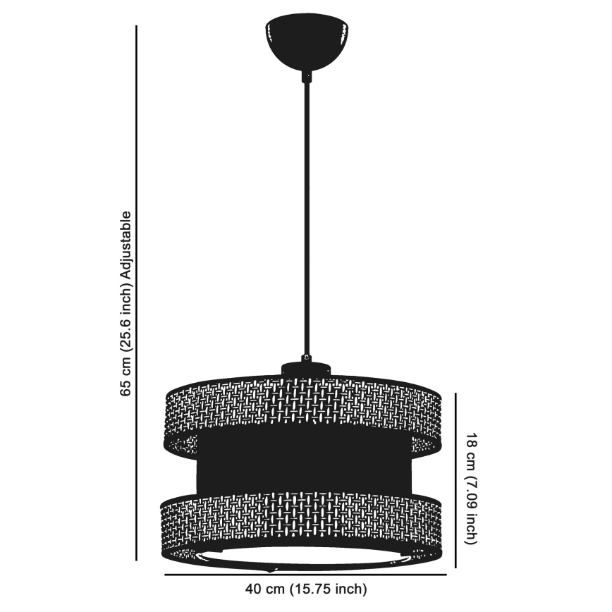 HALO ripplamp 1xE27/60W/230V pruuni/hall