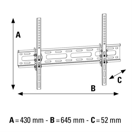 Hama - Kallutatav seinakinnitus telerile 32-75“ must