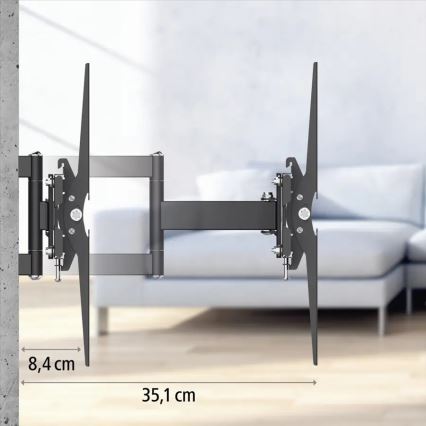 Hama - Liigendiga seinakinnitus telerile 32-65" must