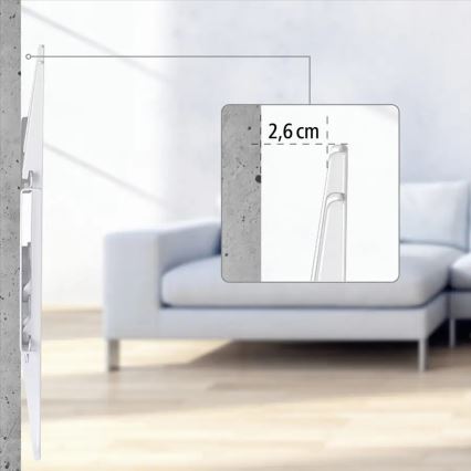 Hama - Seinakinnitus telerile 32-56” valge