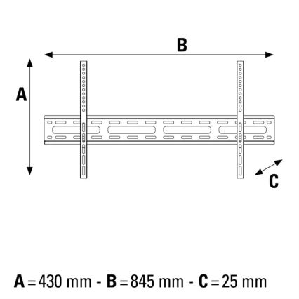 Hama - Seinakinnitus telerile 32-75" must