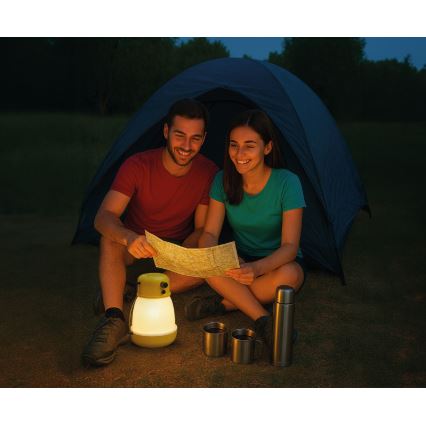 Hämardatav kaasaskantav laetav LED-lamp powerbanki funktsiooniga LUMINA MINIO LED/5V 1800 mAh IP44, kollane