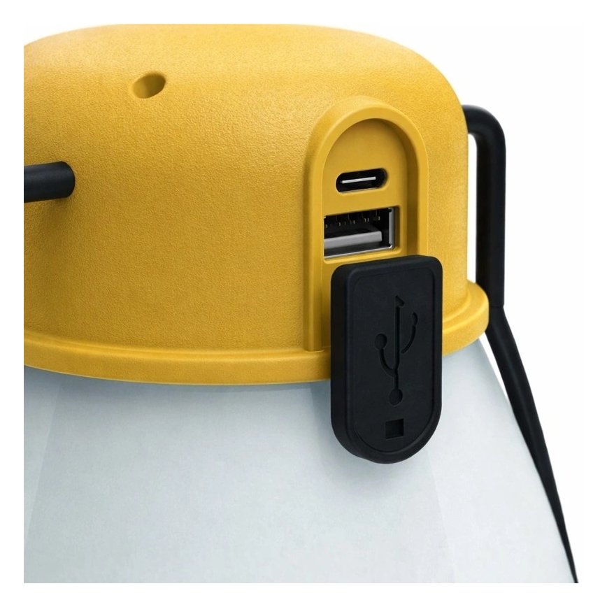 Hämardatav kaasaskantav laetav LED-lamp powerbanki funktsiooniga LUMINA MINIO LED/5V 1800 mAh IP44, kollane