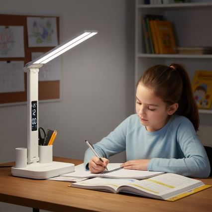 LED-hämardatav laetav laualamp NOBLITE P LED/5W/5V 3000/4000/6000K 2200 mAh valge