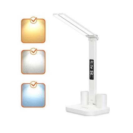 LED-hämardatav laetav laualamp NOBLITE P LED/5W/5V 3000/4000/6000K 2200 mAh valge