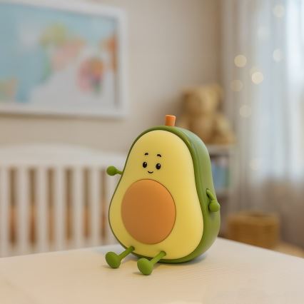 LED hämardatav, laetav, puutetundlik laste öölamp AVOCADO LED/1W/5V 1200 mAh