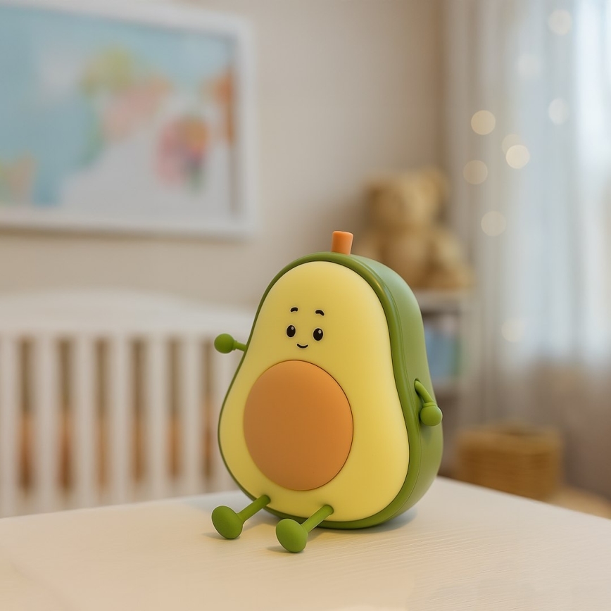 LED hämardatav, laetav, puutetundlik laste öölamp AVOCADO LED/1W/5V 1200 mAh