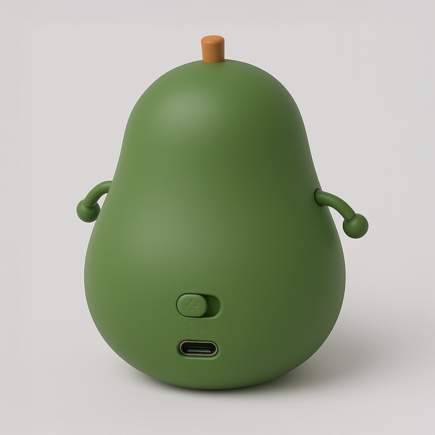 LED hämardatav, laetav, puutetundlik laste öölamp AVOCADO LED/1W/5V 1200 mAh
