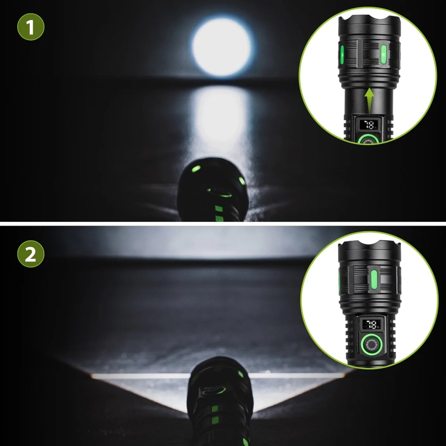 LED hämardatav laetav taskulamp powerbanki funktsiooniga LED/20W/5V IP44 1200 lm 5000 mAh