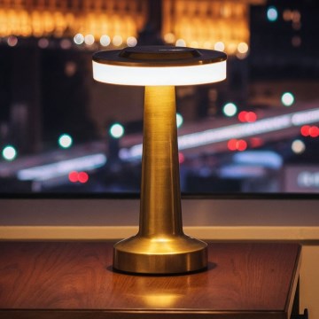Hämardatav laetav LED-laualamp LONDON LED/2W/5V 2700K/4000K/6500K 400 mAh kuldne