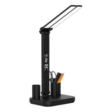 Hämardatav laetav LED-laualamp NOBLITE P LED/5W/5V 3000/4000/6000K 2200 mAh must
