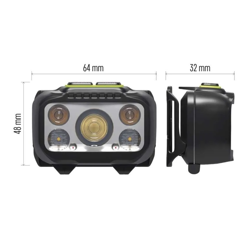 Hämardatav laetav LED-pealamp/3xAAA/1000 mAh 3,7V