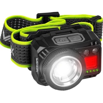 Hämardatav laetav LED-pealamp anduriga ja punase valgusega LED/6W/5V/3xAAA IP66 500 lm 1200 mAh