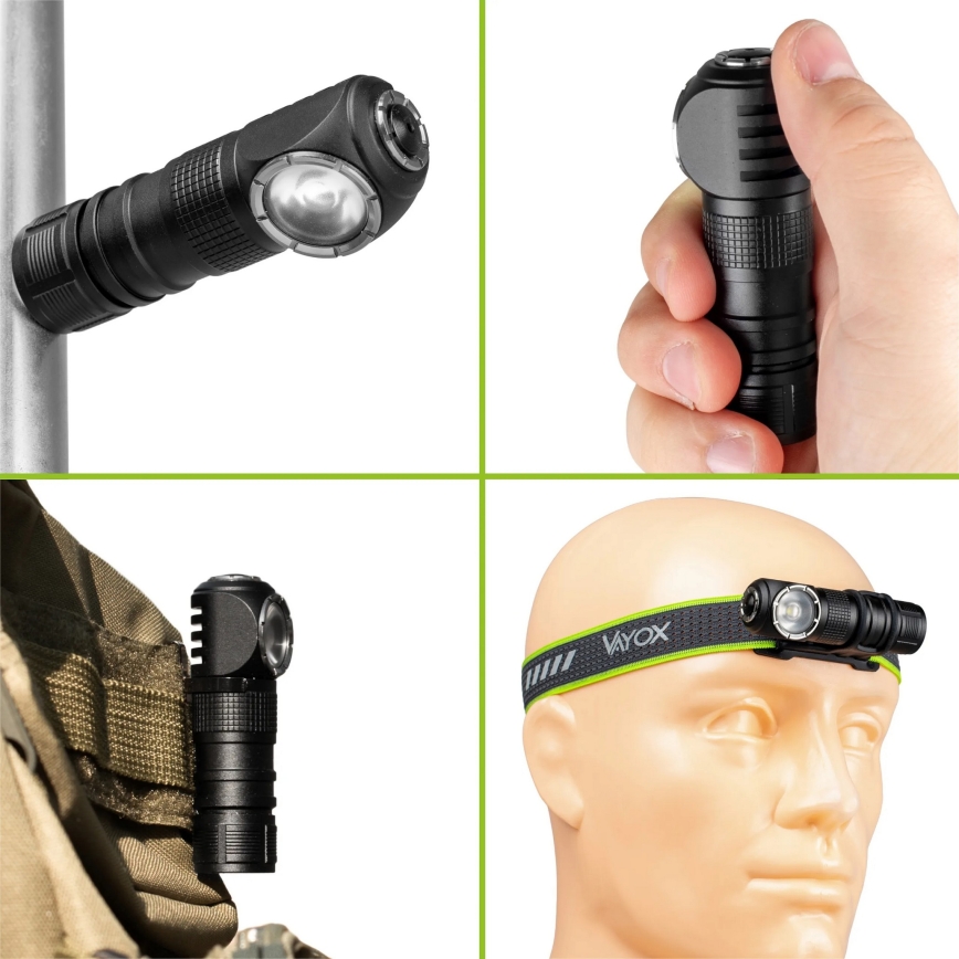 Hämardatav laetav LED-pealamp punase valgusega 3-ühes LED/10W/5V IP66 500 lm 800 mAh