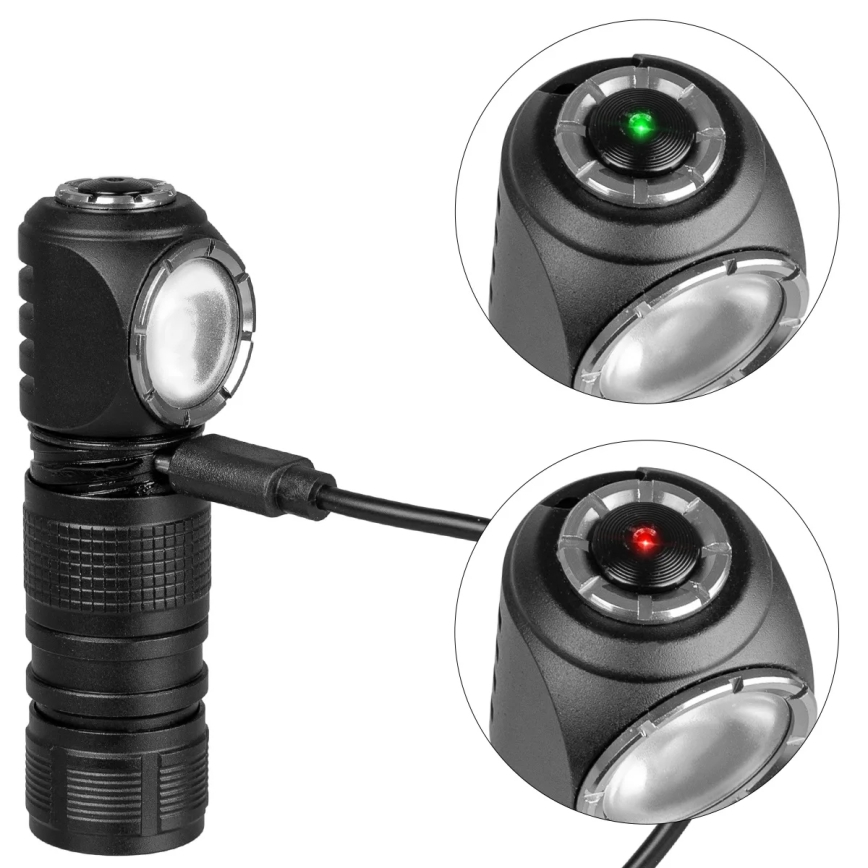 Hämardatav laetav LED-pealamp punase valgusega 3-ühes LED/10W/5V IP66 500 lm 800 mAh