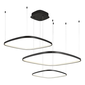 Hämardatav LED kaabliga ripplühter LORENZO LED/70W/230V 3000/4000/6000K must + kaugjuhtimispult