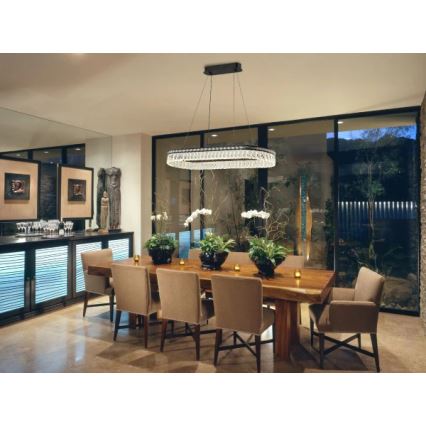 Hämardatav LED-kristallkroonlühter kaabliga riputatav THALIA LED/50W/230V 3000-6000K + kaugjuhtimispult