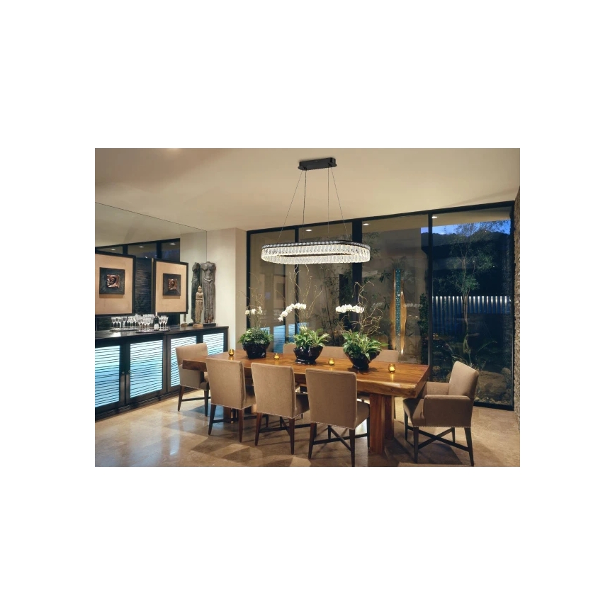 Hämardatav LED-kristallkroonlühter kaabliga riputatav THALIA LED/50W/230V 3000-6000K + kaugjuhtimispult