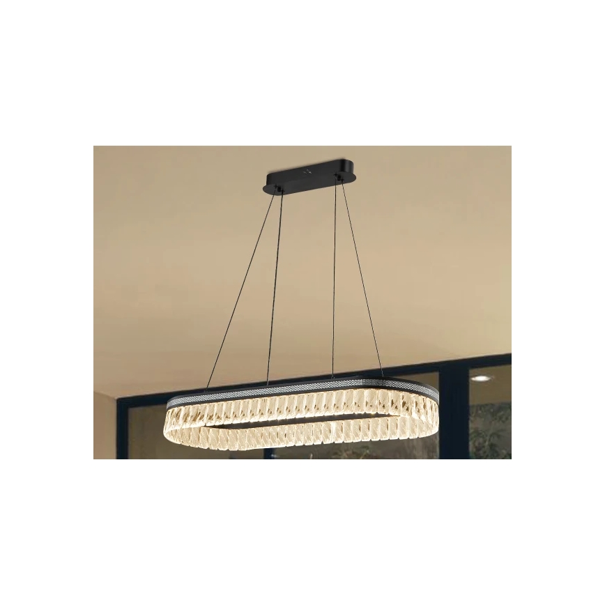 Hämardatav LED-kristallkroonlühter kaabliga riputatav THALIA LED/50W/230V 3000-6000K + kaugjuhtimispult