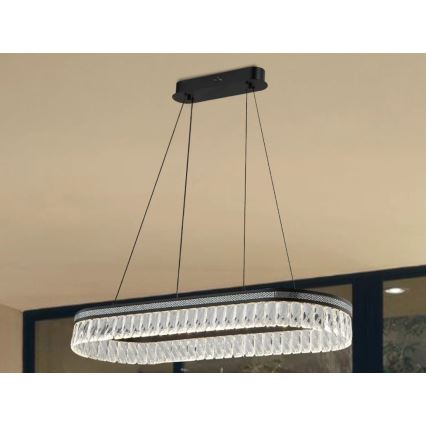 Hämardatav LED-kristallkroonlühter kaabliga riputatav THALIA LED/50W/230V 3000-6000K + kaugjuhtimispult
