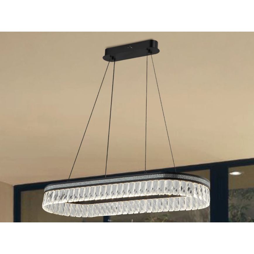 Hämardatav LED-kristallkroonlühter kaabliga riputatav THALIA LED/50W/230V 3000-6000K + kaugjuhtimispult