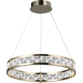 Hämardatav LED-kristall-lühter riputuskaabliga ENRIQUE LED/55W//230V 3000-6000K läbimõõt 80 cm + kaugjuhtimispult