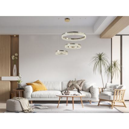 Hämardatav LED-kristallkroonlühter köisel THALIA LED/120W/230V 3000-6000K + kaugjuhtimispult