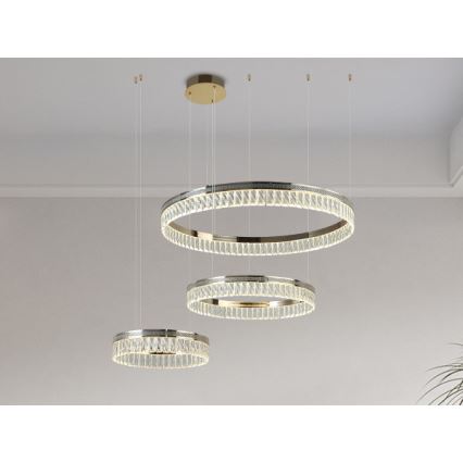 Hämardatav LED-kristallkroonlühter köisel THALIA LED/120W/230V 3000-6000K + kaugjuhtimispult