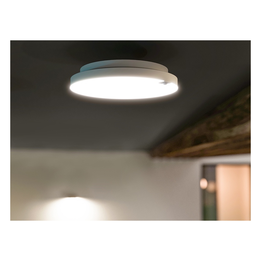 Hämardatav LED-laelamp liikumis- ja hämarusanduriga LED/6/12/18W/230V läbimõõt 23 cm