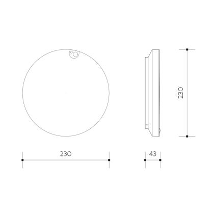Hämardatav LED-laelamp liikumis- ja hämarusanduriga LED/6/12/18W/230V läbimõõt 23 cm