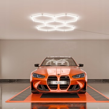 Hämardatav LED laelamp HEXAGON LED/192W/85-265V 5000K 160x221 cm CRI 90 IP54 valge