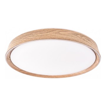 Hämardatav LED laelamp ILVI LED/30W/230V 2700-6500K läbimõõt 40 cm puitviimistlus + kaugjuhtimispult