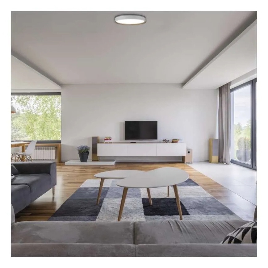Hämardatav LED-laelamp ILVI, 30 W, 230 V, 2700–6500 K, läbimõõt 40 cm, valge/beež, koos kaugjuhtimispuldiga
