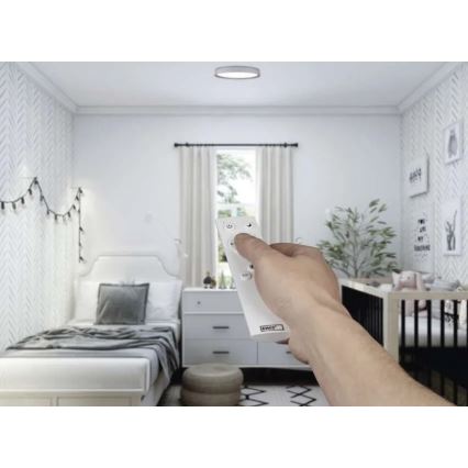 Hämardatav LED-laelamp ILVI, 30 W, 230 V, 2700–6500 K, läbimõõt 40 cm, valge/beež, koos kaugjuhtimispuldiga