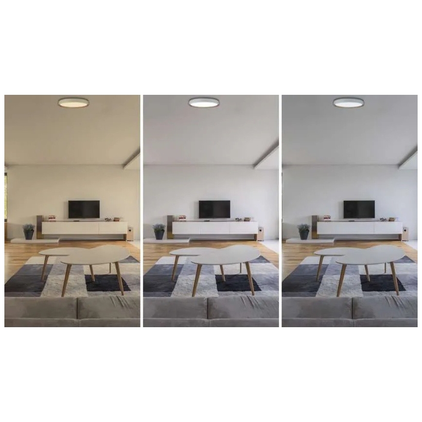 Hämardatav LED-laelamp ILVI, 30 W, 230 V, 2700–6500 K, läbimõõt 40 cm, valge/beež, koos kaugjuhtimispuldiga