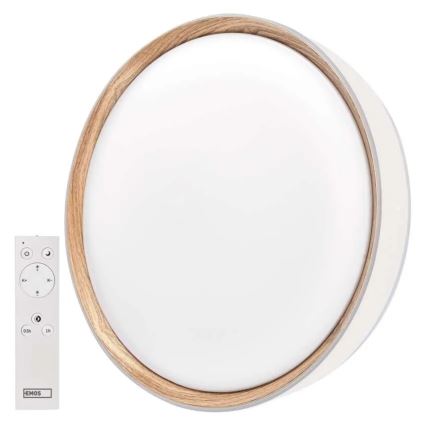 Hämardatav LED-laelamp ILVI, 30 W, 230 V, 2700–6500 K, läbimõõt 40 cm, valge/beež, koos kaugjuhtimispuldiga