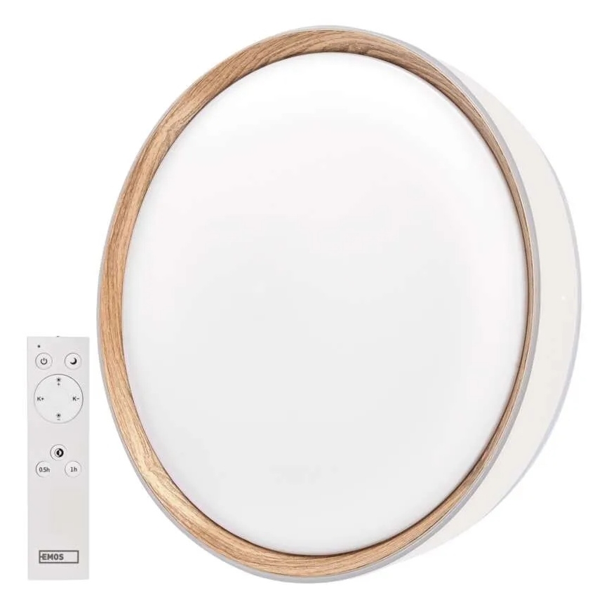 Hämardatav LED-laelamp ILVI, 30 W, 230 V, 2700–6500 K, läbimõõt 40 cm, valge/beež, koos kaugjuhtimispuldiga