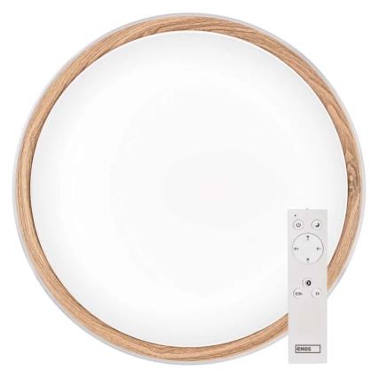 Hämardatav LED-laelamp ILVI, 30 W, 230 V, 2700–6500 K, läbimõõt 40 cm, valge/beež, koos kaugjuhtimispuldiga