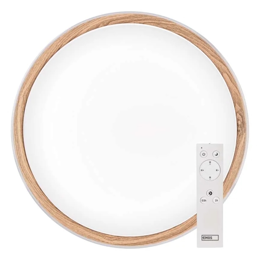 Hämardatav LED-laelamp ILVI, 30 W, 230 V, 2700–6500 K, läbimõõt 40 cm, valge/beež, koos kaugjuhtimispuldiga