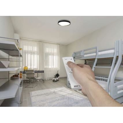 Hämardatav LED-laelamp ILVI LED/30W/230V 2700-6500K, läbimõõt 40 cm, must/messing + kaugjuhtimispult