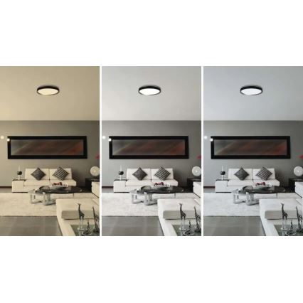 Hämardatav LED-laelamp ILVI LED/30W/230V 2700-6500K, läbimõõt 40 cm, must/messing + kaugjuhtimispult