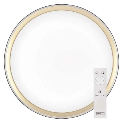 Hämardatav LED-laelamp ILVI LED/30W/230V 2700-6500K, läbimõõt 40 cm, must/messing + kaugjuhtimispult